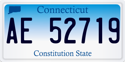 CT license plate AE52719
