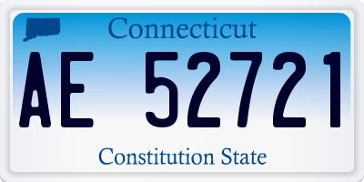 CT license plate AE52721