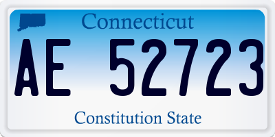 CT license plate AE52723