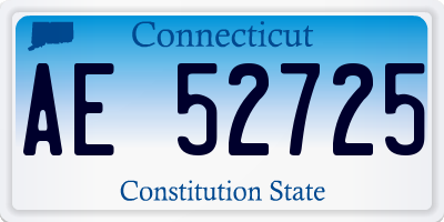 CT license plate AE52725