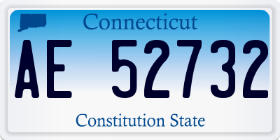 CT license plate AE52732