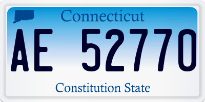 CT license plate AE52770