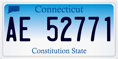 CT license plate AE52771