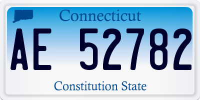 CT license plate AE52782