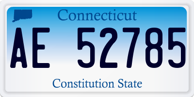 CT license plate AE52785