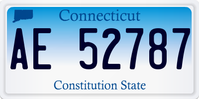 CT license plate AE52787
