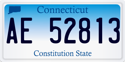 CT license plate AE52813