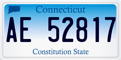 CT license plate AE52817