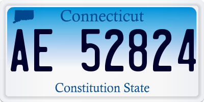 CT license plate AE52824