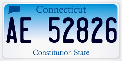 CT license plate AE52826