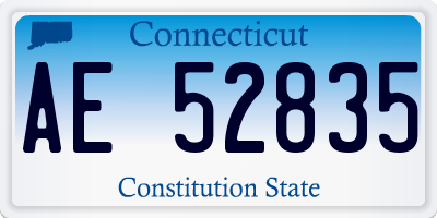 CT license plate AE52835