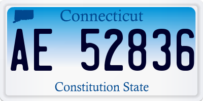 CT license plate AE52836