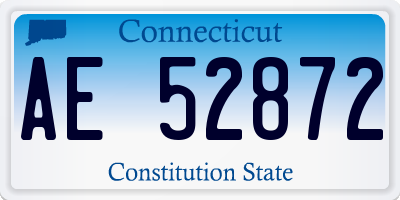 CT license plate AE52872