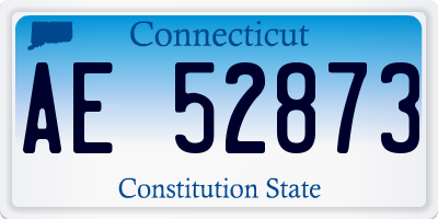CT license plate AE52873