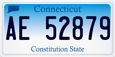 CT license plate AE52879