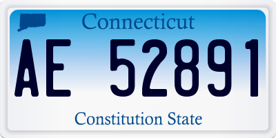 CT license plate AE52891
