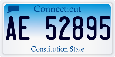 CT license plate AE52895