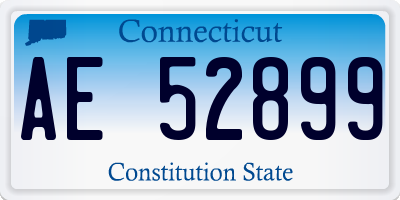 CT license plate AE52899