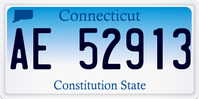 CT license plate AE52913