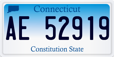 CT license plate AE52919
