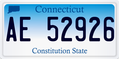 CT license plate AE52926