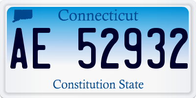 CT license plate AE52932