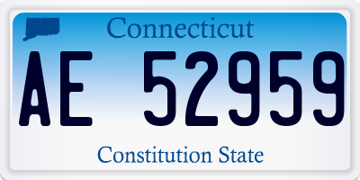 CT license plate AE52959