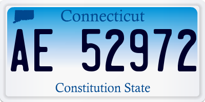 CT license plate AE52972