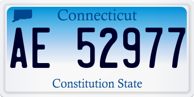 CT license plate AE52977