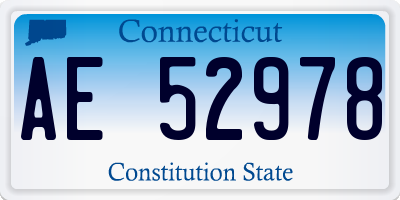 CT license plate AE52978