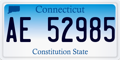 CT license plate AE52985