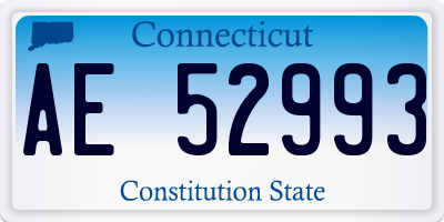 CT license plate AE52993