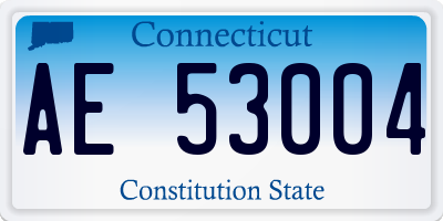 CT license plate AE53004
