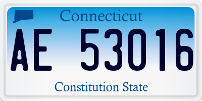 CT license plate AE53016