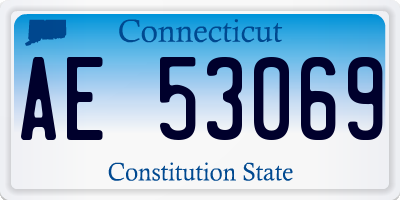 CT license plate AE53069
