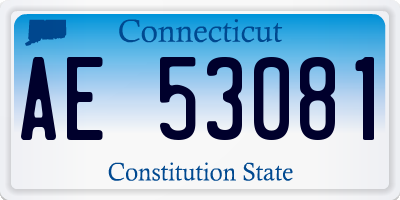 CT license plate AE53081