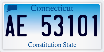 CT license plate AE53101