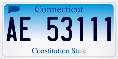 CT license plate AE53111