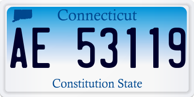 CT license plate AE53119