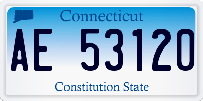 CT license plate AE53120