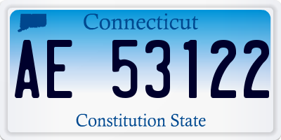 CT license plate AE53122