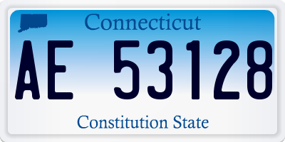 CT license plate AE53128