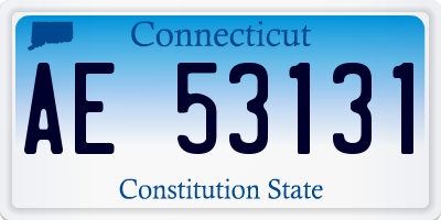 CT license plate AE53131