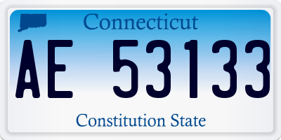 CT license plate AE53133