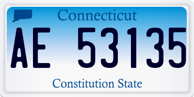 CT license plate AE53135
