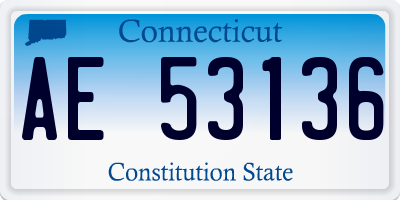 CT license plate AE53136