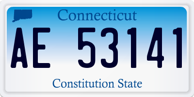 CT license plate AE53141