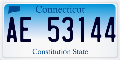 CT license plate AE53144