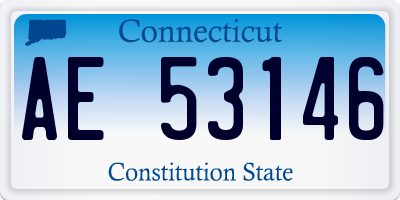 CT license plate AE53146