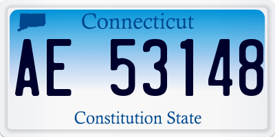 CT license plate AE53148